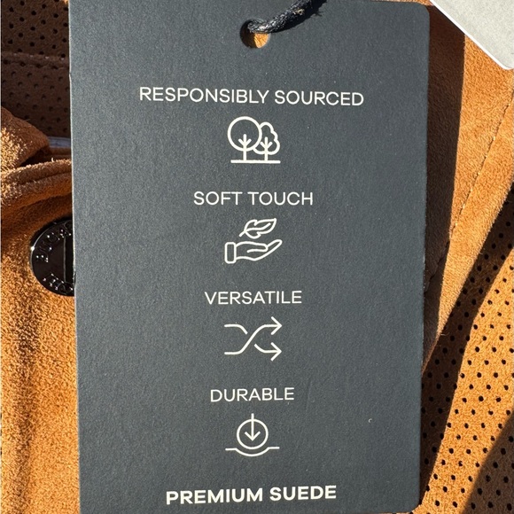 BUGATCHI SuaveLeather ButtonUp Shirt size L, Tan,100%Genuine, Italian-design,NWT - Picture 8 of 16